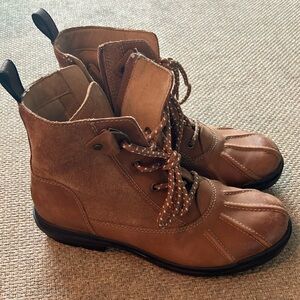 UGG Brown Leather Ankle Boots 7.5